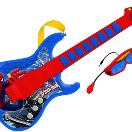 SpiderMan elektronische gitaar met bril met microfoon